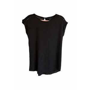 Banana Republic Black Cap Sleeve Blouse – Size Medium